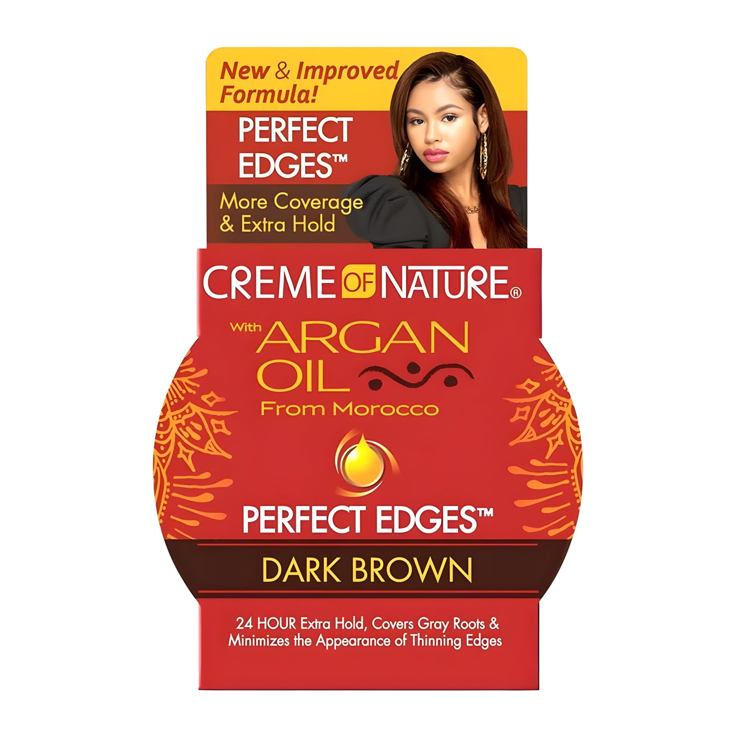 Creme of Nature Perfect Edges with Argan Oil, Dark Brown, 2.25 Oz