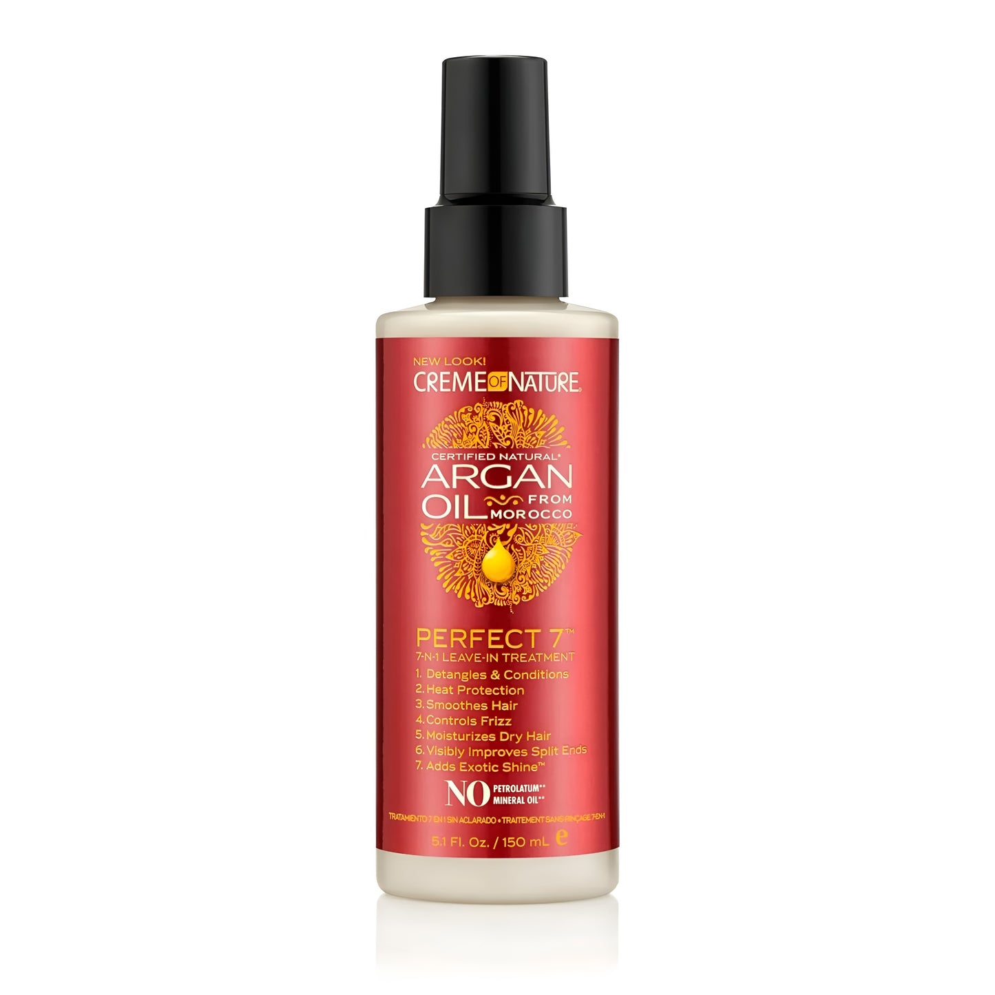 Creme of Nature Argan Oil for Hair Perfect 7-in-1 Leave-in Treatment, 5.1 Fl Oz