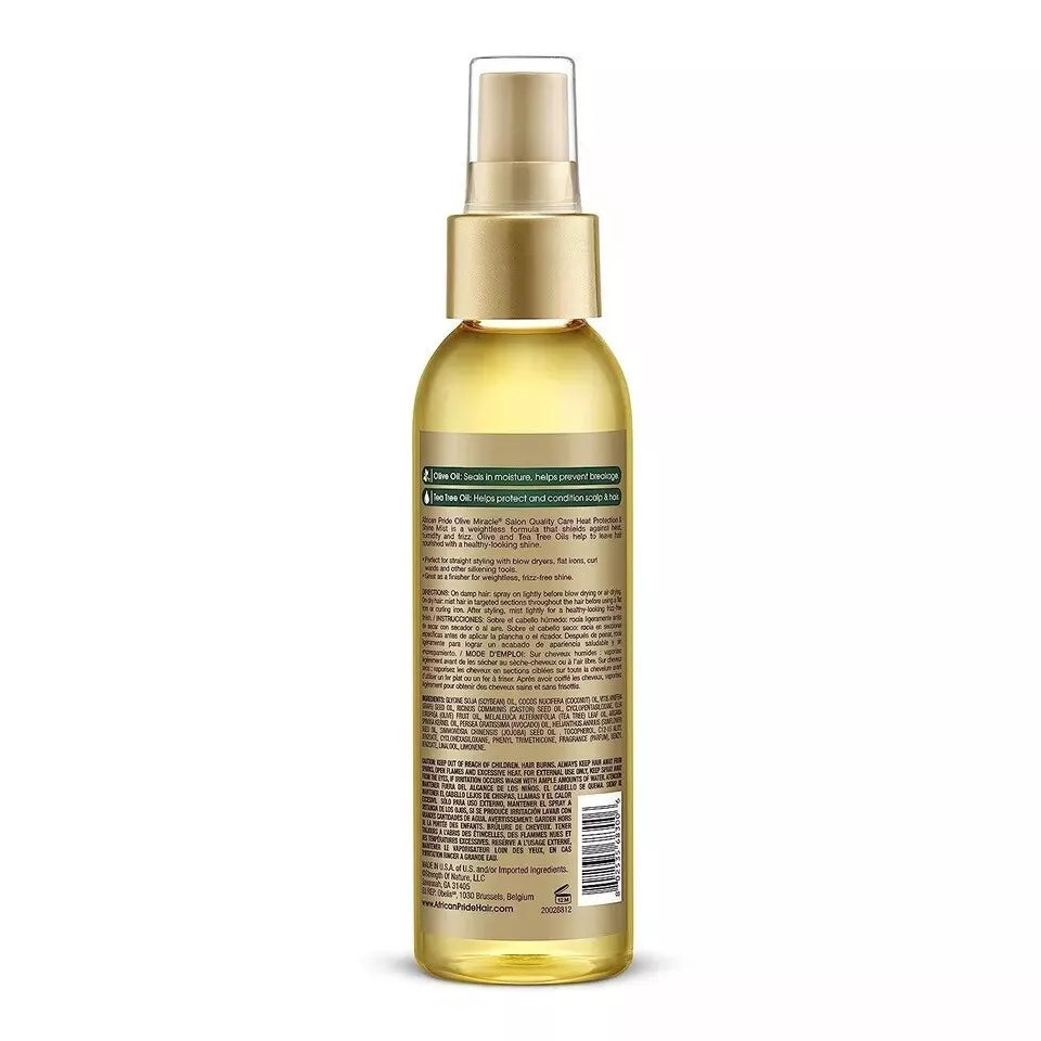 African Pride Olive Miracle Heat Protection & Shine Mist.