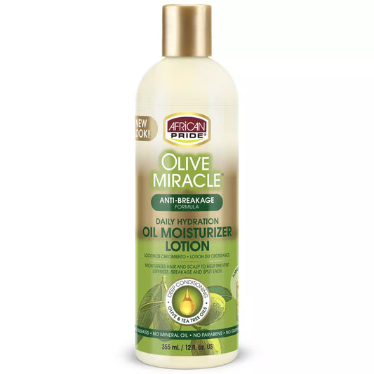 African Pride Olive Miracle Daily Hydration Oil Moisturizer Lotion.