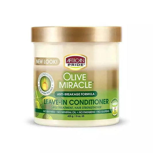 African Pride Olive Miracle Leave-In Conditioner.