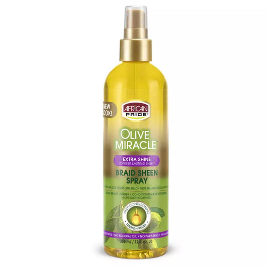 African Pride Olive Miracle Braid Sheen Spray