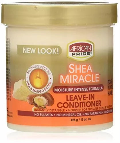 African Pride Shea Miracle Leave-In Conditioner.