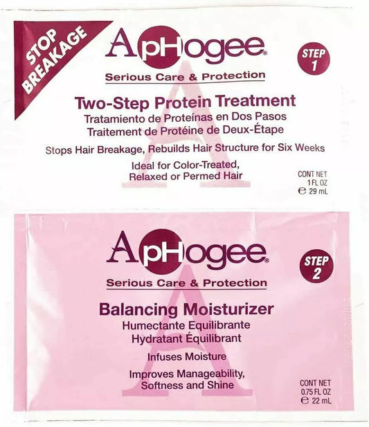 ApHogee Two-Step Protein Treatment & Balancing Moisturizer Sachet Pack