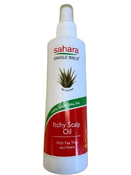 Sahara Single Bible Itchy Scalp Oil - 100% Natural Oil with Tea Tree & Neem